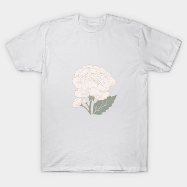 Spring Garden on Taupe T-Shirt by latheandquill